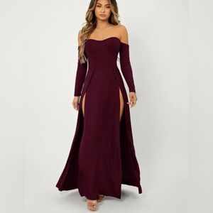 Sexy high slit SHEIN dress